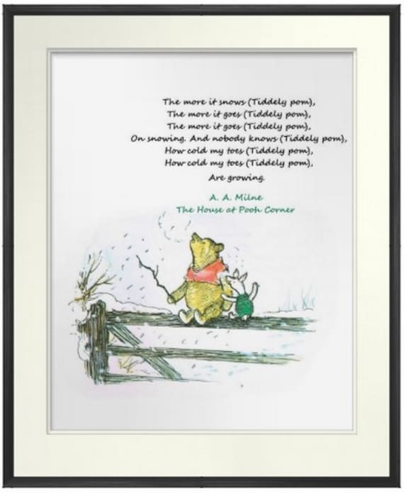 Items similar to Christmas print, Snowing, The more it 