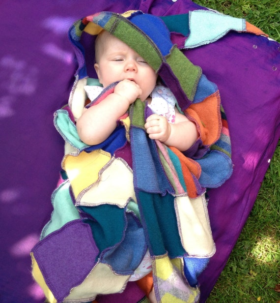 Made to Order. Hooded Baby Blanket. Made in UK from quality