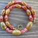 Red, Orange, Yellow Porcelain Beaded Necklace - 'Warmth'
