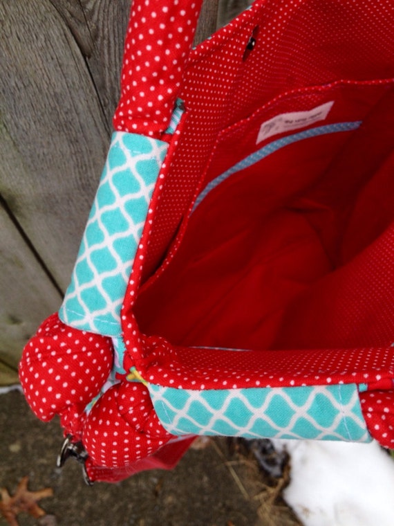 Handmade Fold over Handbag Tote bag convertible Bag