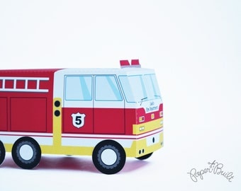 Fire Truck Birthday Party, Fire Truck Favor Box, Sound the Alarm, Firefighter, Firetruck Birthday Party, Firetruck Favor Box, Little Fireman