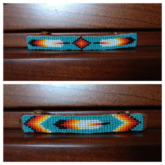 Items similar to Native American Beaded Barrette on Etsy