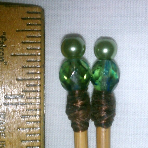 MK214 Beaded Knitting Needles ... US Size 4 3.5 mm