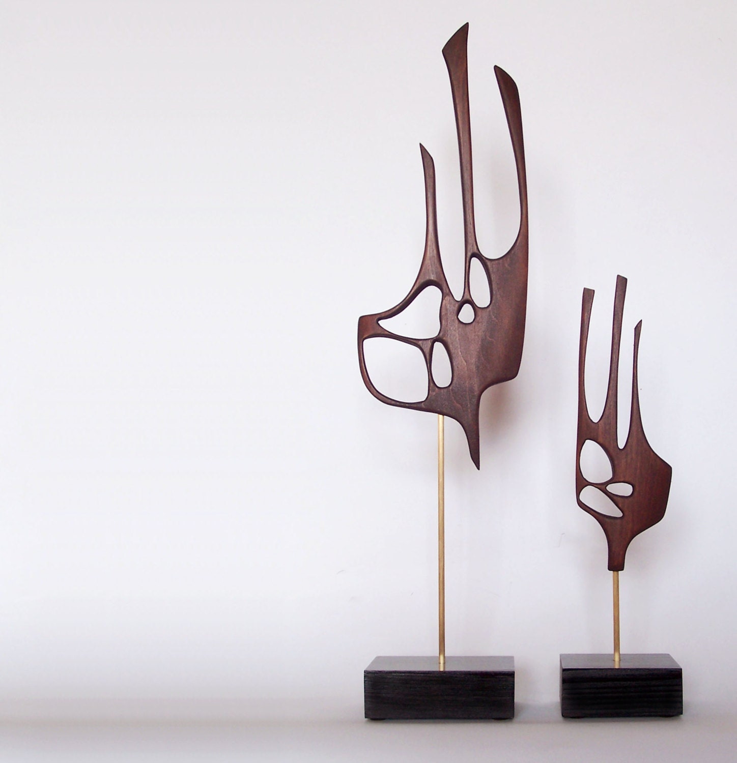 mid century modern abstract sculpture danish modern retro tiki