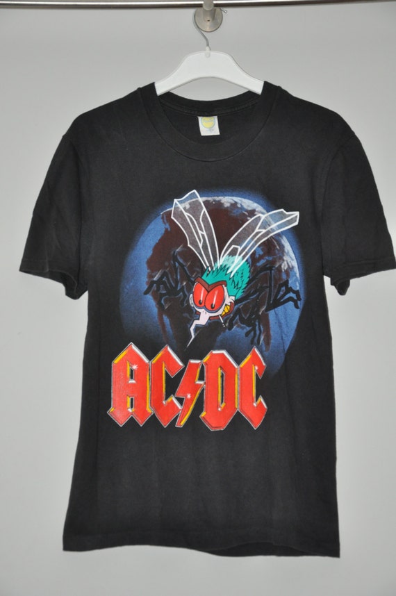 AC/DC Original Fly On The Wall Tour 1985 T-shirt Rock Band Top