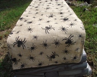 Burlap Halloween Table Runner