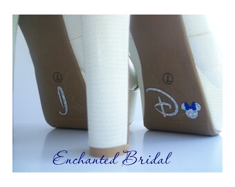 NEW Disney Inspired Tiny Minnie I Do Shoe Stickers You Pick Color Sparkly Wedding Shoe Decals