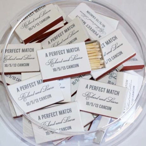 60 A Perfect Match Personalized Matches Printed