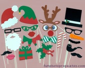 Christmas Prop Set - 22 piece set - Photobooth props Il_170x135