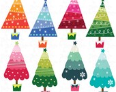 Christmas ClipArt "CHRISTMAS TREE" clip art, christmas tree, colorful christmas tree, tree, christmas, for Scrapbook,Cards,Invitations Cm022 Il_170x135