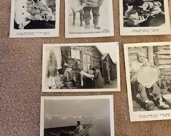 6 Vintage ALaksa Inuit Eskimo Photos