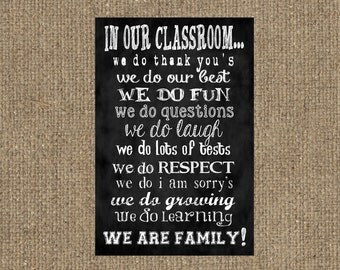 In Our Classroom Poster - digital download
