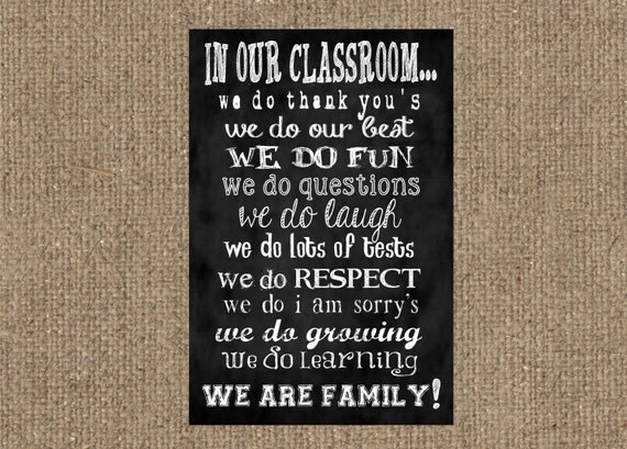 In Our Classroom Poster digital download