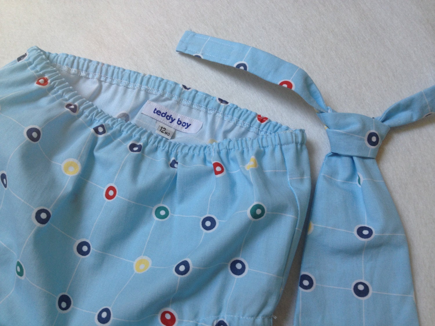 12 mo Medium Baby Boy Diaper Cover and Neck Tie by TeddyBoyStyle