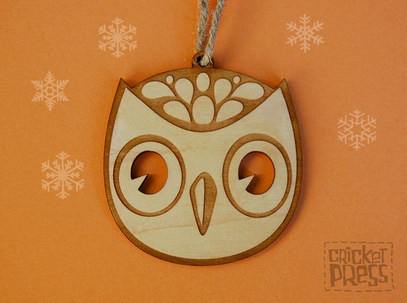 Items similar to Owl - Wood Ornament on Etsy
