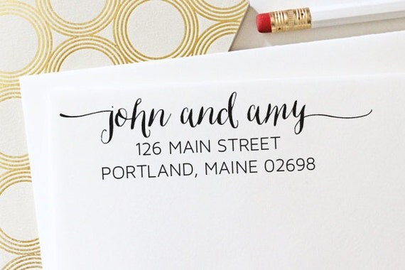 Address Stamp - Self Inking Address Stamp - Engagement Gift - Wedding ...