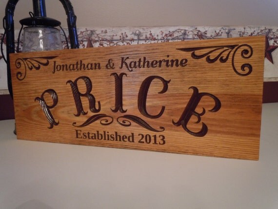 Sign Carved carved Family Last Distressed  Name Wooden Personalized Rustic signs   rustic
