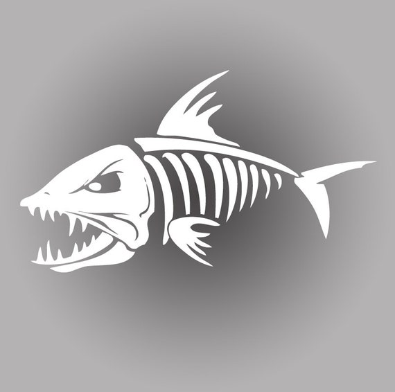 Death Skeleton Bonefish Fishing Decal Sticker Tackle Box