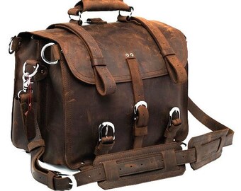 Travel bag leather utility travel cabin weekend outing overnight bag ...