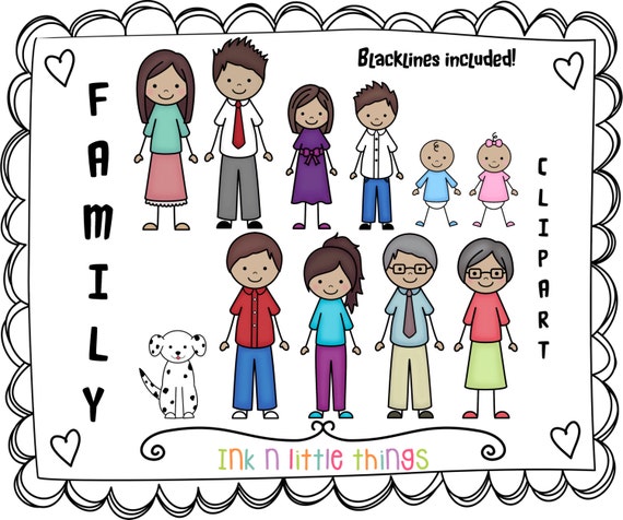 my family clipart black and white - photo #46