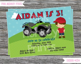 Invitation Anniversaire Quad