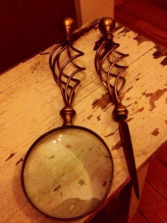 Vintage BRASS Desk Set