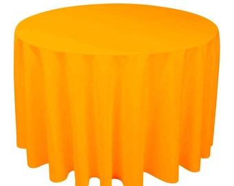 woven orange tablecloth polyester