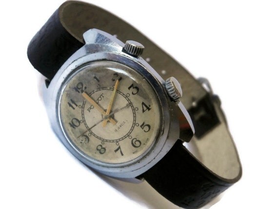 Mechanical Russian Alarm Wrist Watch Poljot Soviet Mens Watch Made in ...
