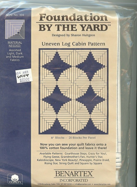Foundation By The Yard Uneven Log Cabin Pattern Quilt