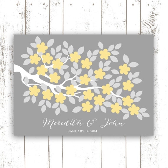 Wedding Guest Book Tree - Guest Book Alternative for 100 Guests - Cherry Blossom Flower Branch