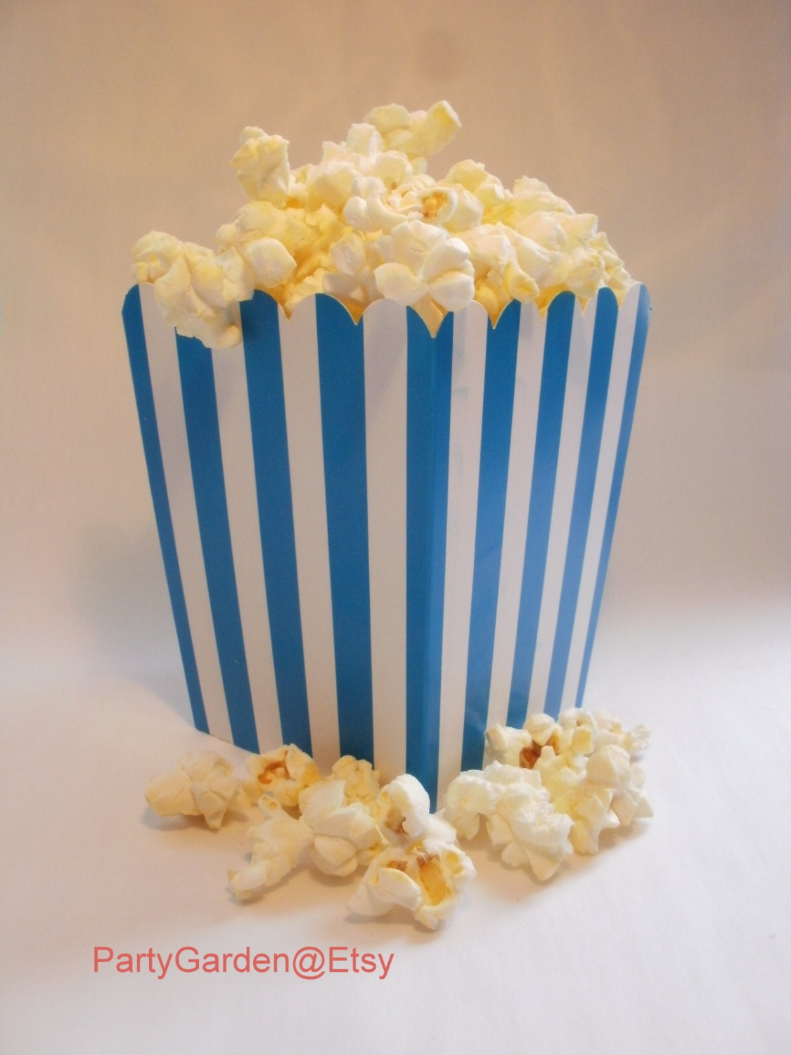 24 Striped popcorn boxes treats favors Your by PartyGarden