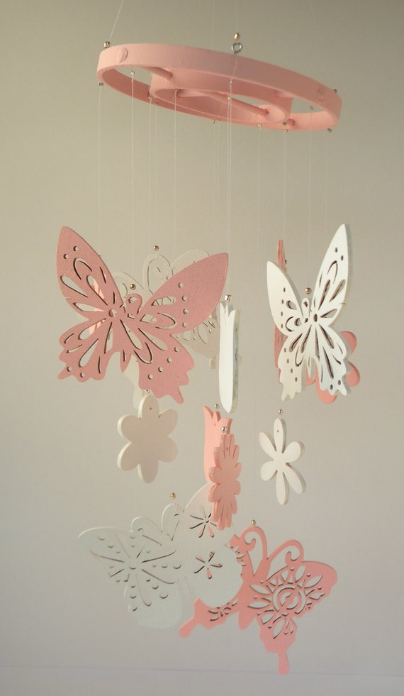 Butterfly Baby Mobile Crib Mobile Nursery by SalvagedDesignsCo