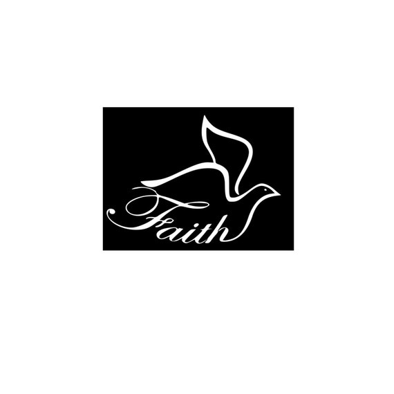 Window Decal / Faith /Dove Decal by Adsforyou on Etsy