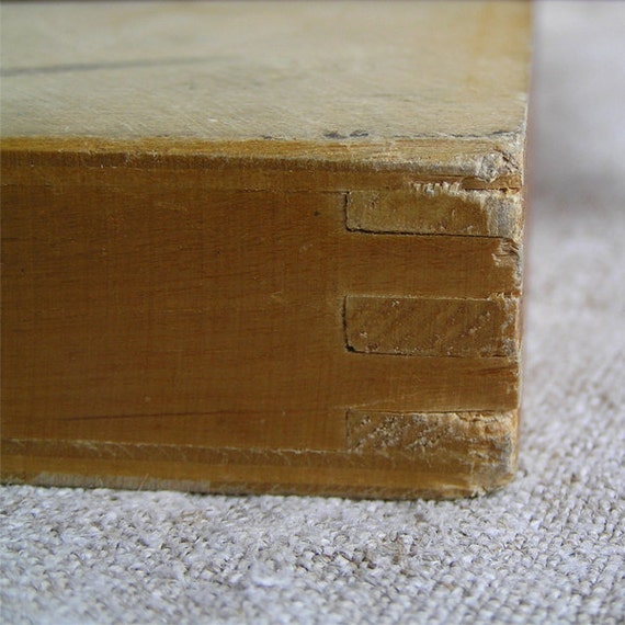 Vintage wooden box drawing sketching drafting Wood box by MyWealth