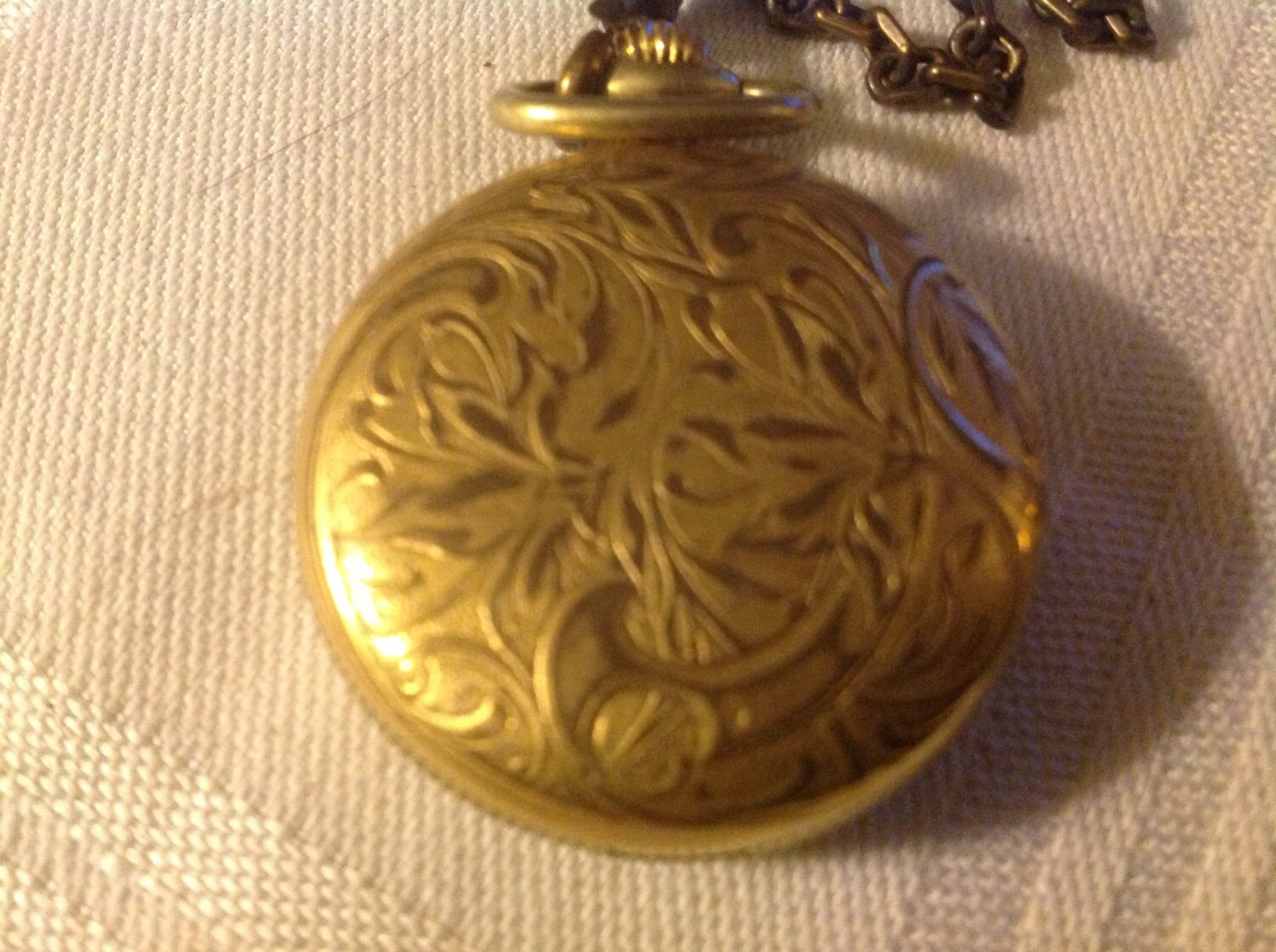 Vintage Caravelle Ladies Pocket Watch with Fob and beautiful