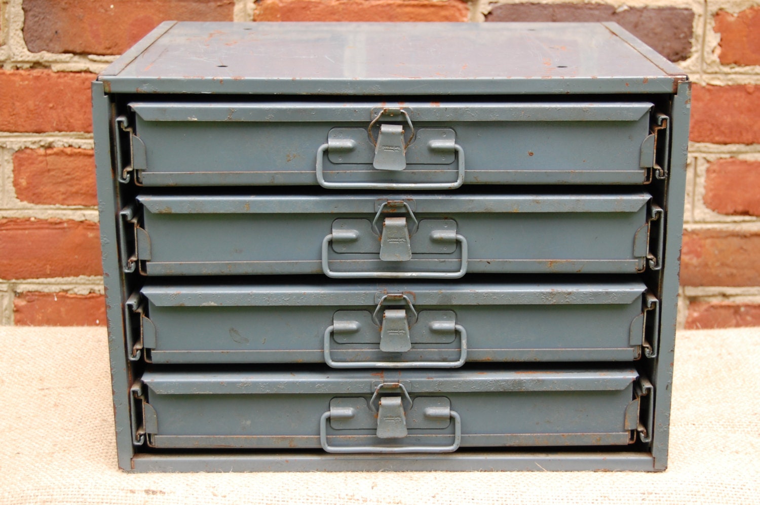 Vintage Industrial Metal Parts Crafting Storage