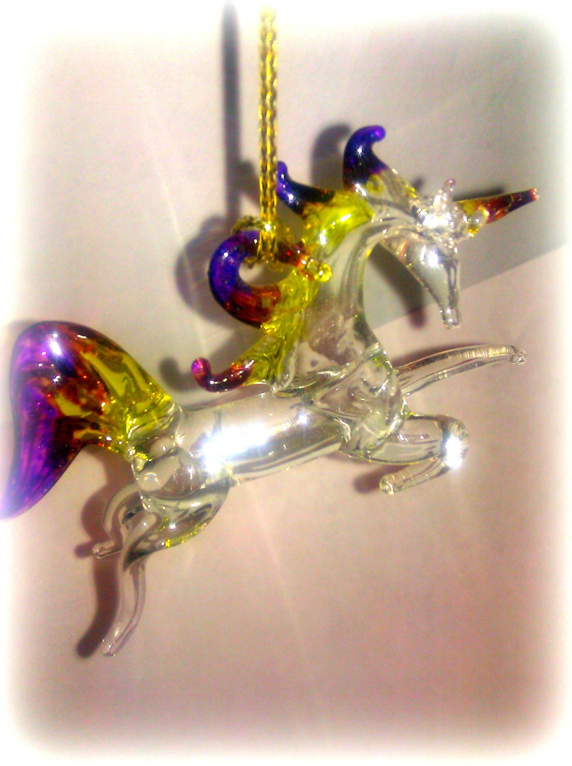 unicorn figurine crystal glass ornament gift