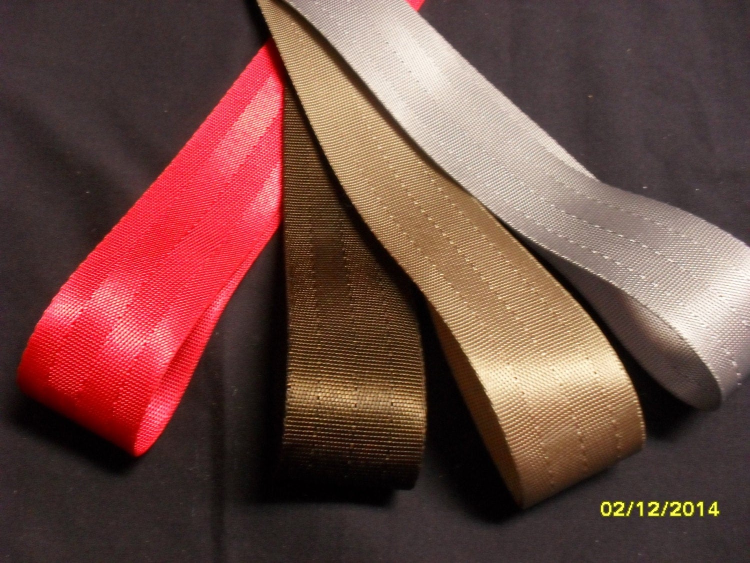 2 yards 1.5 inch nylon seat belt type webbing four colorful