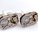 Steampunk Gears & Wings Vintage Watch Movements Cufflinks - Clockwork Cuffs