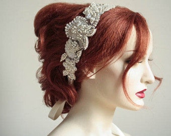 Floral Wedding Headpiece - Ash (Made to order)