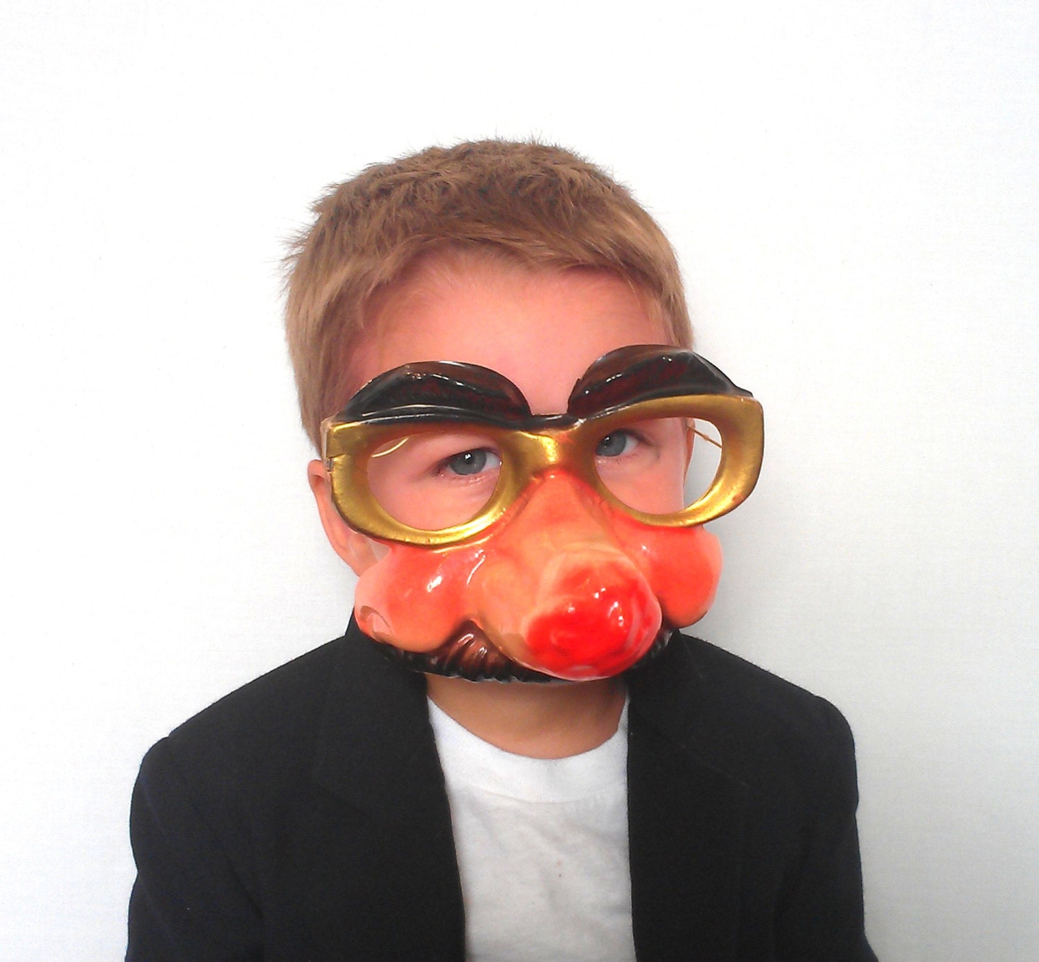 Vintage Halloween Mask Adult or Youth Half Mask Man with