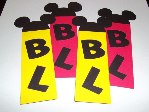 items similar to mickey mouse bookmarks custom on etsy