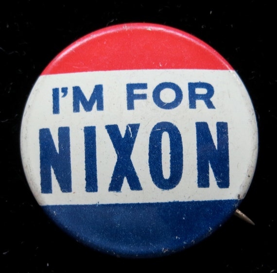 1960 I'm For Nixon Presidential Campaign Pin Back Button