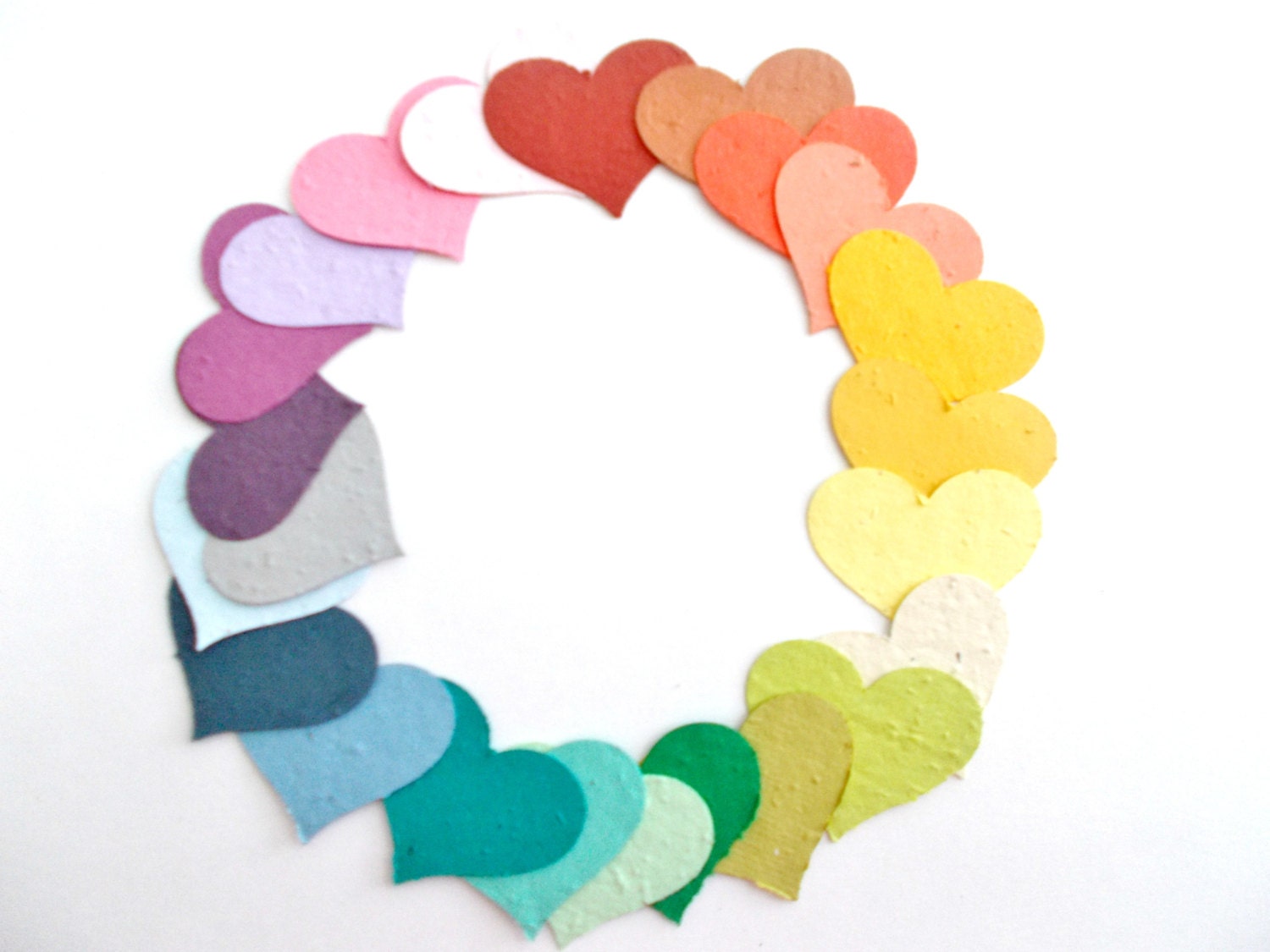 100 Large Heart Wedding Confetti - Eco Friendly Plantable Paper Hearts for Wedding, Shower and Party Decoration - Your Choice of Colors