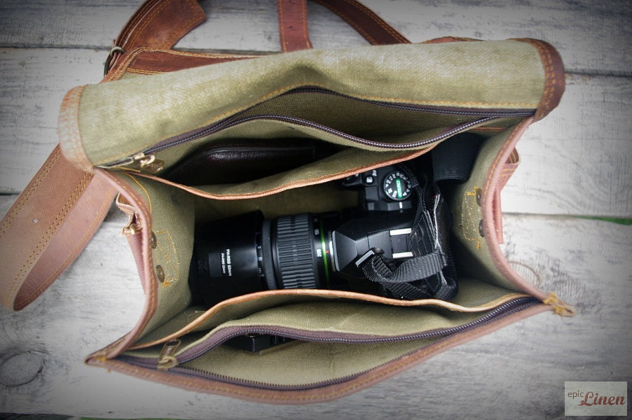 Leather Photography Bag / Women Handbag / Messenger by EpicLinen