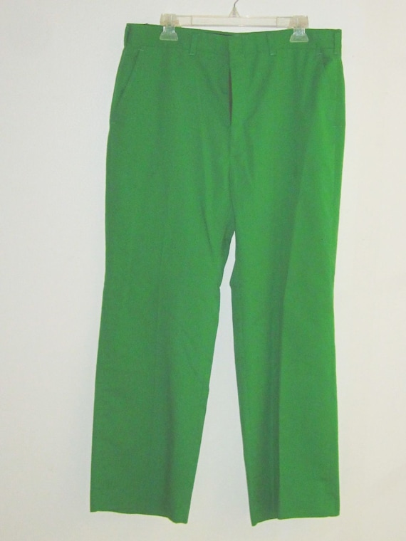 Vintage Men's Slacks 80's Bright Kelly Green HAGGAR