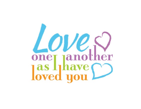 love one another bible verse john 13 34