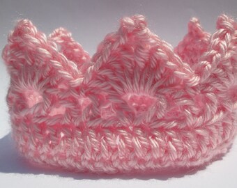 Crochet Princess Crown - Baby Crown - Baby Crochet Crown - Crown Hat - Newborn Crochet Crown - Baby Girl - Baby Clothes - Infant Girl