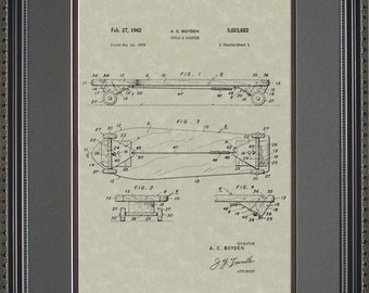 Skateboard Patent Artwork Skater Gift B3022