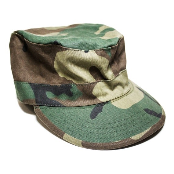 Vintage 1990s US Army Military Camo Cap by BrooklynVoyager on Etsy